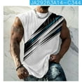 thumbnail image 6 of Tank Tops Men 3D Digital Print Crew Neck Sleeveless T-Shirts Relaxed Fit Summer Vacation Pull-On Tee Shirts Big and Tall, 6 of 6