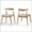 Beige / Oak, variant on GDF Studio Virgil Mid Century Modern Fabric Upholstered Dining Chairs, Set of 2, Charcoal and Walnut