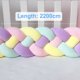thumbnail image 4 of Almohada de cama trenzada de cuatro hebras con bolas de nudo largo tejidas, tira anticolisión para niños, 4 of 5
