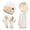 Apricot White, variant on FZ FANTASTIC ZONE Womens Winter Knit Beanie Hats and Touchscreen Gloves Long Scarf Set with Warm Fleece Lined Skull Caps Gloves Scarves for Women