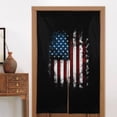 thumbnail image 4 of DouZhe Doorway Drape Split Curtains, Vintage Grunge Patriotic American Flag Room Divider Privacy Door Curtains, 34" x 56", 4 of 7