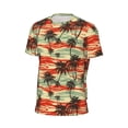 thumbnail image 6 of Wukai Colorful Hawaii Palms Print Men's Short-Sleeved Mesh T-Shirt,Quick-Dry Short Sleeve Workout T-Shirt-4X-Large, 6 of 8