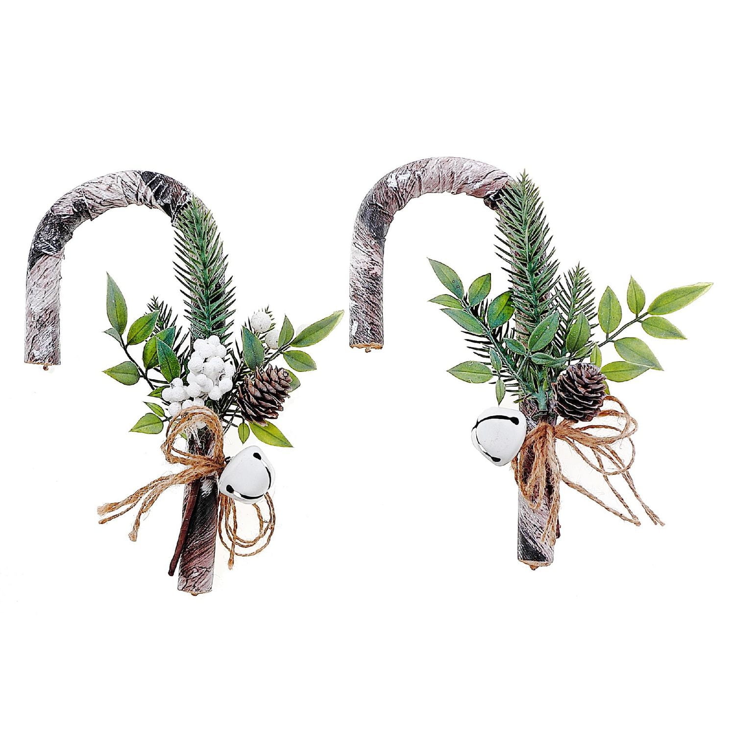 Christmas Bark Cane Holiday Pick  - Set of 4