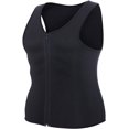 thumbnail image 6 of Men Waist Trainer Vest Hot Neoprene Sauna Suit Corset Body Shaper Zipper Tank Top Workout Shirt, 6 of 7