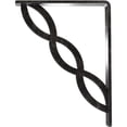 thumbnail image 4 of Ekena Millwork 1 1/2"W x 5 1/2"D x 8"H Loera Wrought Iron Bracket, (Single center brace), Antiqued Silver, 4 of 7