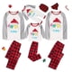 thumbnail image 3 of Pijamas familiares navideños a juego, conjuntos de pijamas a cuadros blancos y negros, Santa, gafas de sol, Navidad en julio, 3 of 4