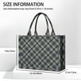 thumbnail image 3 of Large Capacity Tote Bag,Gray Black Checkered Pattern Handbag Fashion Luxury Tote Bag,15.7"x13"x 5.1" Inches,Laptop Compatible, 3 of 6