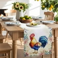 thumbnail image 3 of Chicken Table Runner, Watercolor Flower Kitchen Table Runners Dress Scarves for Table Decorations Party/Restaurant/Indoor Outdoor Use, 13x72in, 3 of 9