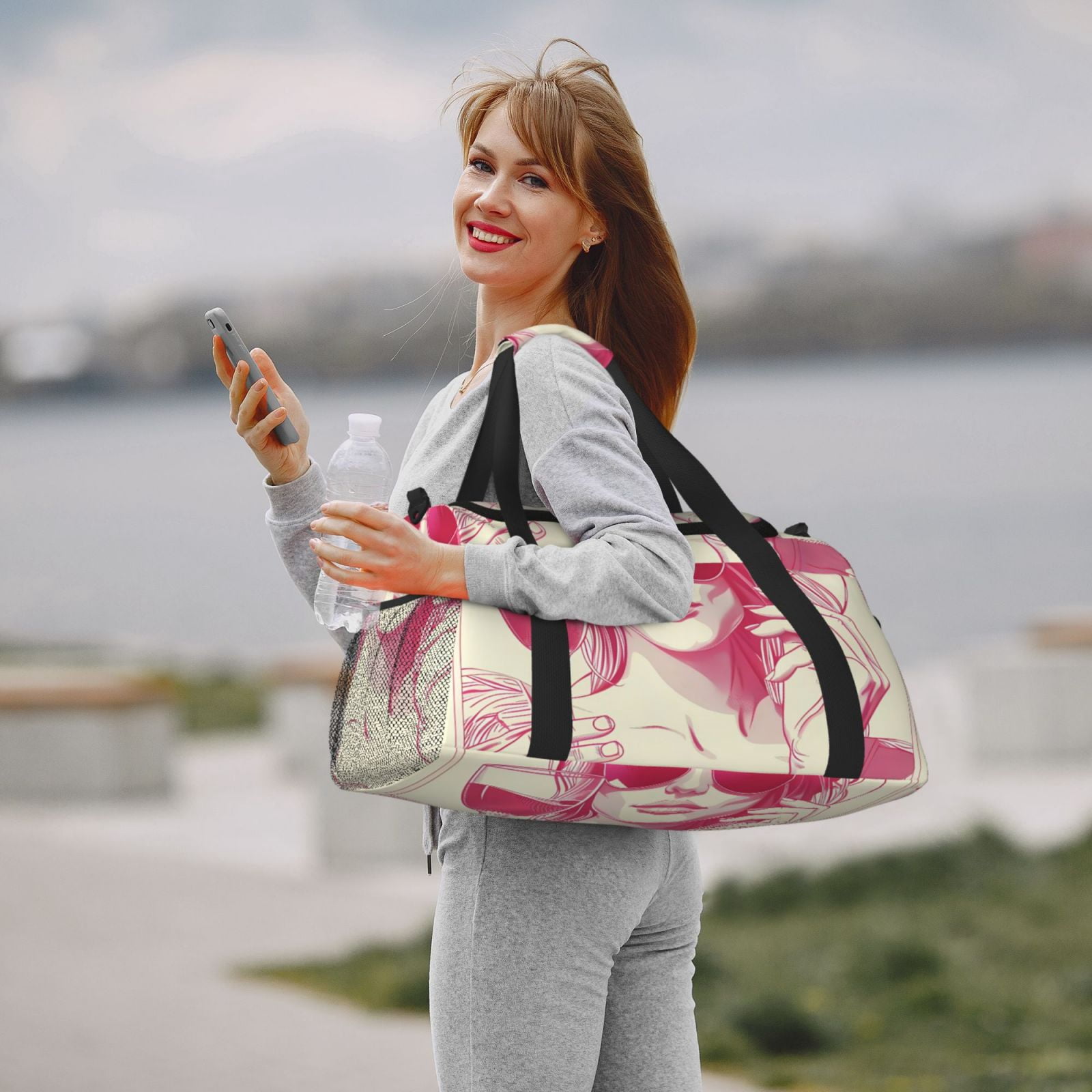 Fuzoiu Ace Of Diamonds Lady Print Travel Duffle Bag,Carry On Tote Bags,Duffel Bag,Sport Gym Bag, Hospital Bag for Labor and Delivery, Overnight Bag,Luggage Bag