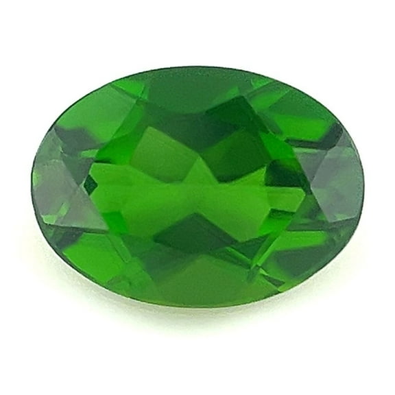 Certified Natural 0.75 Carat Chrome Diopside Oval Shape Brilliant Cut 7x5 mm Loose Gemstone