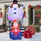 thumbnail image 1 of GoinWellcy Decoración inflable navideña de 8 pies – Globo de aire caliente de muñeco de nieve con inflables de Navidad de Papá Noel integrados con LED arcoíris, decoraciones navideñas para patio al ai, 1 of 5