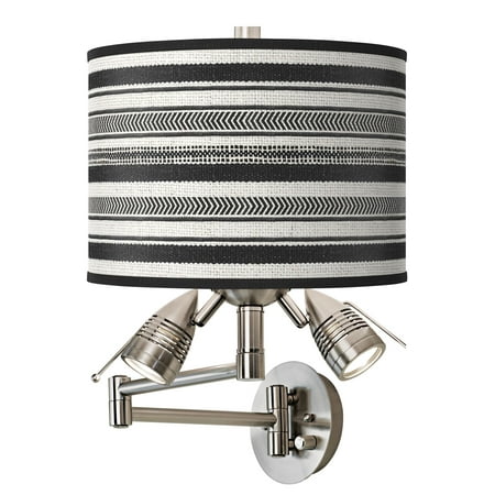 

Giclee Gallery Stripes Noir Giclee Plug-In Swing Arm Wall Lamp