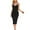 Black, variant on IROINNID Women's Sheath Dress Casuals Comfy Sleeveless V-Neck Knit Out Slim Mini Dress Solid Color Elastic Waist Dress