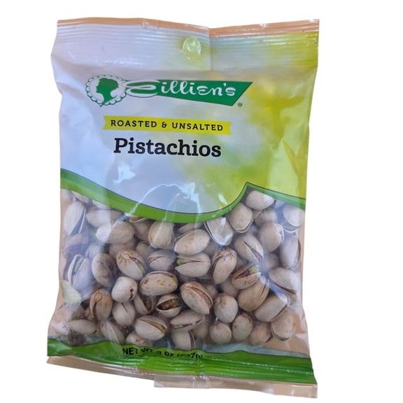 Roasted Unsalted Pistachios, 8 oz Bag, In-Shell Pistachio Nuts, Natural No Salt Snack Eillien's Candies