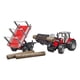 thumbnail image 5 of Tractor Massey Ferguson 7480 de Toy Bruder con cargador frontal y remolque, 5 of 5