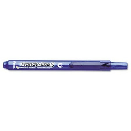 - Pentel Retractable Handy-Line S-Permanent Markers, Ultra Fine Tip, Blue 12-Count (NXS15-C)