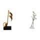 thumbnail image 1 of Escultura de resina de bailarina armónica. Figura creativa de una bailarina musical. Adorno de mesa para escritorio, dormitorio, chimenea, oficina, en, 1 of 8
