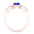 thumbnail image 2 of AoneJewelry 1.40 Carat Oval Shape Tanzanite & Diamond Gemstone Ring In 10K Rose Gold, 2 of 6