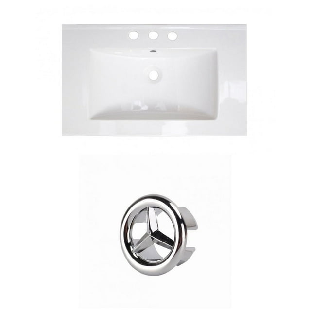American Imaginations 32-in. W 3H8-in. Ceramic Top Set In White Color AI-20826