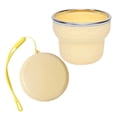thumbnail image 2 of Collapsible Camping Cup 200ml, Foldable Tumbler with Stainless Steel Rim and Lid, Compact Travel-Size Pocket Cups for Hiking, Camping, Travel, Airport, Hotel, Oral Rinse, 2 of 9