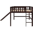 thumbnail image 5 of Full Size Low Loft Bed with Side Ladder,Slide and Full Length Guradlails,Wooden Full Bed Frames for Bedroom Dorm, 5 of 6