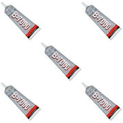 MMOBIEL Pack of 5 B-7000 110ML Multipurpose Industrial Glue Semi Fluid Transparent Adhesive 110 ml 3.7fl.oz