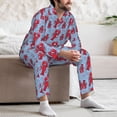 thumbnail image 7 of Pofeuu Cartoon Lobsters 2 Print Men's Long Sleeve Pajama Set Pijamas Para Hombres Pijamas Para Hombres Mens Pajamas Set-Large, 7 of 7