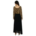 thumbnail image 6 of Bimba Womens Long Sleeve Maxi Dress with Pockets Animal Print Boho Chic Dresses, 6 of 7