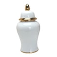 thumbnail image 3 of Tarro de porcelana para almacenamiento, tarro de templo, adorno moderno clásico, tarro de cerámica para jengibre grande, 3 of 9