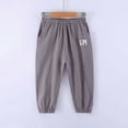 thumbnail image 5 of Gibobby Boys Pants Casual Pants For 12 18 24Months 2T 3T 4T 5T Little Boys Classic Linen Soft Stripe Elastics Waist Spring Autumn Trousers Kids Long Pants(5-6 Years,Grey), 5 of 5