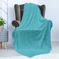 thumbnail image 4 of Abstract Soft Flannel Fleece Throw Blanket, Creative Swirl Ornamental Contemporary Flourish Art Illustration, Cozy Plush for Indoor and Outdoor Use, 70" x 90", Pale Blue Shamrock Green, by Ambesonne, 4 of 5