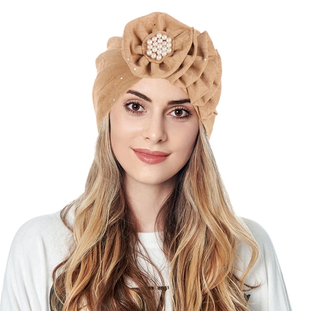 Turbans pour Femmes Bonnet Fleurs Bonnet Bonnet Chapeaux