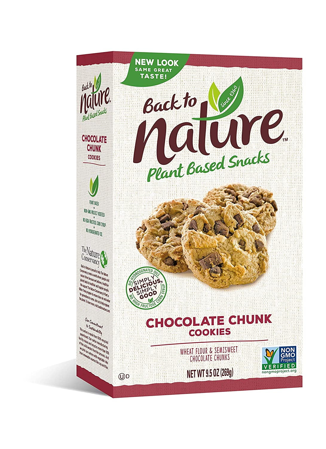 Back to Nature Cookies, Non-GMO Chocolate Chunk, 9.5 Ounce (Packaging ...