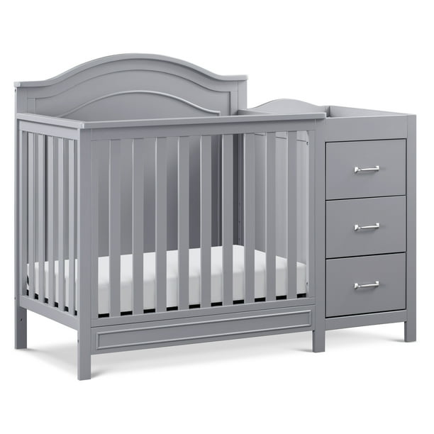 DaVinci Charlie 4in1 Convertible Mini Crib & Changer in Grey