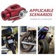 thumbnail image 3 of BESTYASH Punta Para De Trasero En Aluminio Rojo Compatible Con Motos Y Atv Para Control, 3 of 8