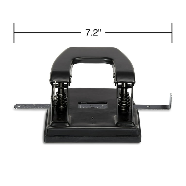 919286-7 Sircle One-Hole, Heavy-Duty Paper Punch: 12 Sheet Capacity, Metal,  9/16 x 1/8 in Hole Dia.