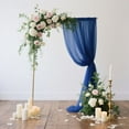 thumbnail image 3 of Efavormart Sheer Wedding Arch Drape 5ft × 10ft Navy Blue – Backdrop Curtain Panel with Rod Pocket, 3 of 5