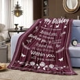 thumbnail image 3 of LHSHID Birthday Gifts for Women/Men/Her/Him Blanket Merlot Red Happy Birthday Decorations Women/Men Throw Blankets Bday Gift for Women/Men Unique Best Birthday Gift Ideas 30"x40", 3 of 4