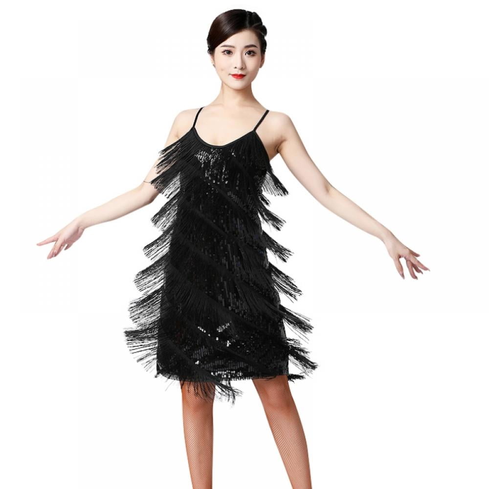 Women Flapper Dresses 1920s Gatsby Sequins Tassels Flapper Sexy