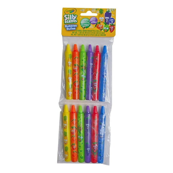 Crayola Silly Scents - 12 bâtonnets à bulles de 3,84 ml