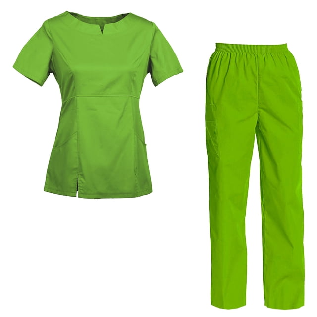 Women's Scrubs Set Scrub Top and Pants Scrubs Set