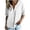 White, variant on Womens Cotton Linen Baggy Shirts V Neck Short Sleeve Blouses Loose Button Down Shirt Casual Comfort Boxy Tops