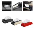 thumbnail image 4 of Soporte de caja de cuero PU Zulema dispensador de papel servilletero rectangular negro, 4 of 8