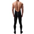 thumbnail image 6 of Penkiiy Body Stockings Crotchless Men's One-piece Stockings Buttocks Wrapped Perspective Suspenders Zippered Stockings Sexy And Funny Underwear Stockings Black Tights, 6 of 6