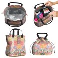 thumbnail image 2 of Pioneer Flower Drawstring Lunch Bag Women - Drawstring Lunch Bag Insulated for Work Office - Stain-Resistant Large Lunchbags for Women with Multi-Pockets, 2 of 6