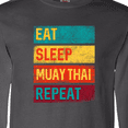 thumbnail image 4 of Inktastic Eat Sleep Muay Thai Repeat Long Sleeve T-Shirt, 4 of 5