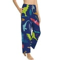 thumbnail image 2 of Xecao Dinosaurs Women's Straight Lounge Pajama Pants: The Epitome of Relaxed Sleepwear, 2 of 9