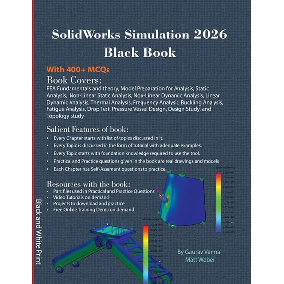 SolidWorks Simulation 2026 Black Book, (Paperback)