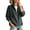 Gray, variant on Women's Full Zip Fleece Jacket Stand Collar Zippered Pockets Loose Fit for Fall Winter
