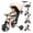 Beige, variant on XJD 9 in 1 Multifunctional Tricycle for Toddlers, 2-4 Years Kids Foldable Tricycle with Adjustable Canopy, Detachable Backrest and Push Handle, Black